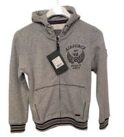 Hoodiejacke Jungen Airforce -grau